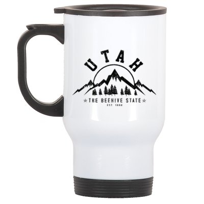 Utah Est. 1896 State Vintage Mountains Nature Outdoor Gift Stainless Steel Travel Mug