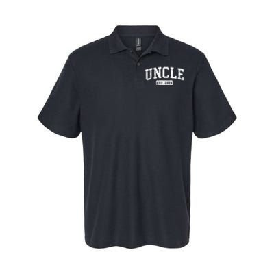 Uncle Est 2024 Promoted To Uncle Announcement Softstyle Adult Sport Polo