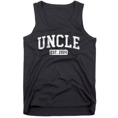 Uncle Est 2024 Promoted To Uncle Announcement Tank Top