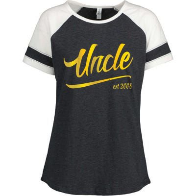 Uncle Est 2008 Auntie New Niece Nephew Aunt Love Together Meaningful Gift Enza Ladies Jersey Colorblock Tee