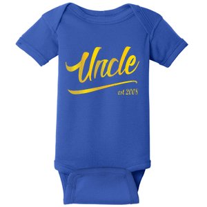 Uncle Est 2008 Auntie New Niece Nephew Aunt Love Together Meaningful Gift Baby Bodysuit