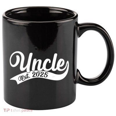 Uncle Est. 2025 New Baby Niece Nephew 11oz C Handle Ceramic Mug