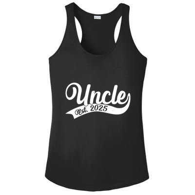 Uncle Est. 2025 New Baby Niece Nephew Ladies PosiCharge Competitor Racerback Tank
