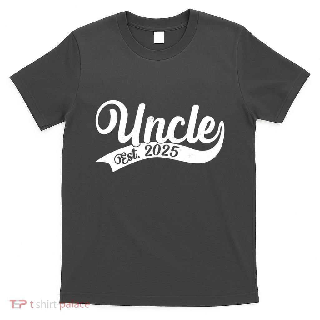 Uncle Est. 2025 New Baby Niece Nephew T-Shirt