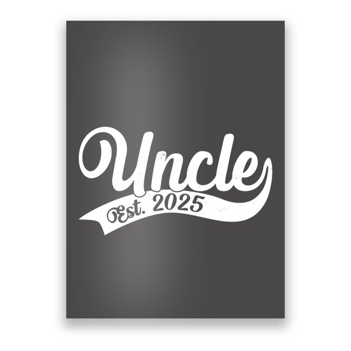 Uncle Est. 2025 New Baby Niece Nephew Poster