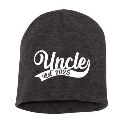 Uncle Est. 2025 New Baby Niece Nephew Short Acrylic Beanie