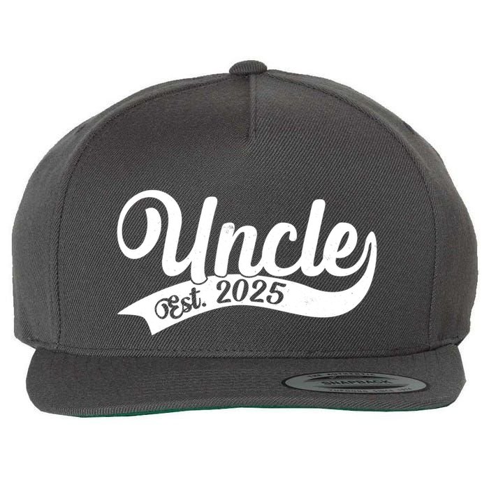 Uncle Est. 2025 New Baby Niece Nephew Wool Snapback Cap