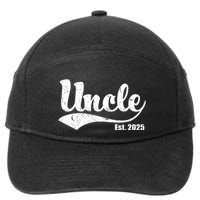 Uncle Est. 2025 Sporty Family Gift 7-Panel Snapback Hat