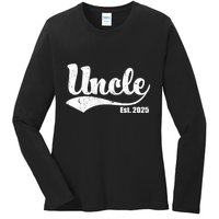 Uncle Est. 2025 Sporty Family Gift Ladies Long Sleeve Shirt