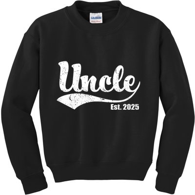 Uncle Est. 2025 Sporty Family Gift Kids Sweatshirt