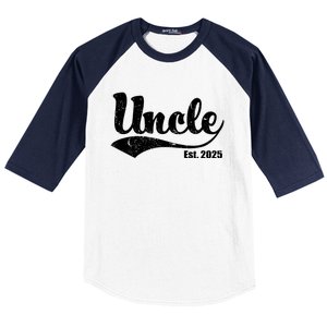 Uncle Est. 2025 Sporty Family Gift Baseball Sleeve Shirt