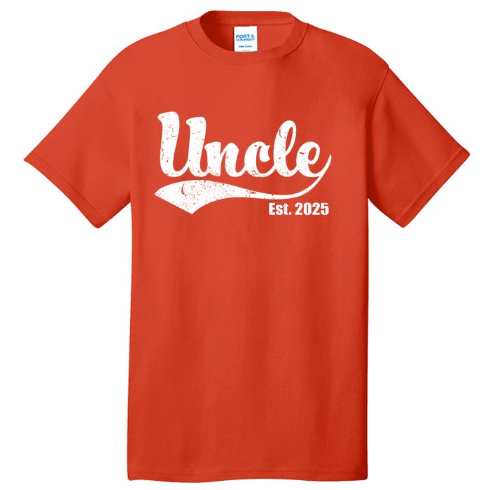 Uncle Est. 2025 Sporty Family Gift Tall T-Shirt