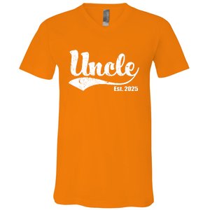 Uncle Est. 2025 Sporty Family Gift V-Neck T-Shirt