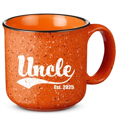Uncle Est. 2025 Sporty Family Gift 15oz Campfire Ceramic Mug