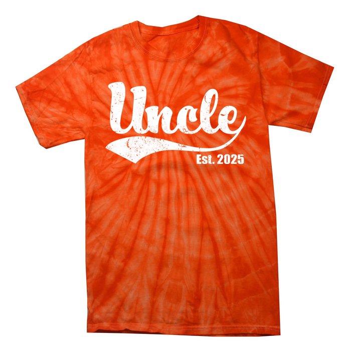 Uncle Est. 2025 Sporty Family Gift Tie-Dye T-Shirt