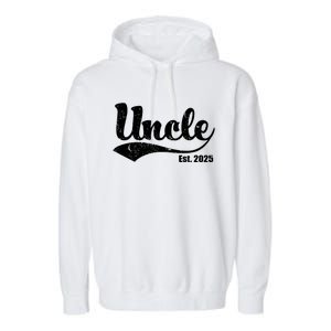 Uncle Est. 2025 Sporty Family Gift Garment-Dyed Fleece Hoodie