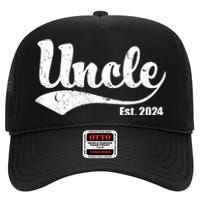 Uncle Est. 2024 Sporty Family Gift High Crown Mesh Back Trucker Hat