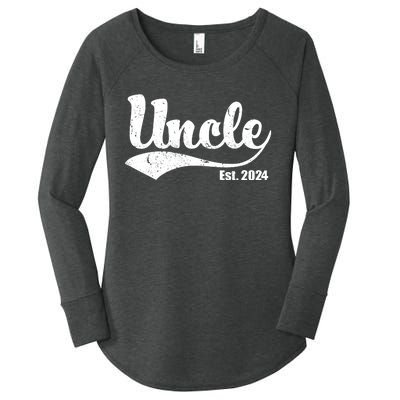 Uncle Est. 2024 Sporty Family Gift Women's Perfect Tri Tunic Long Sleeve Shirt