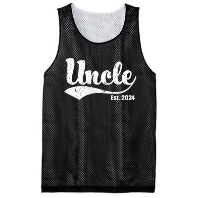 Uncle Est. 2024 Sporty Family Gift Mesh Reversible Basketball Jersey Tank