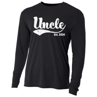 Uncle Est. 2024 Sporty Family Gift Cooling Performance Long Sleeve Crew