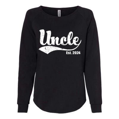 Uncle Est. 2024 Sporty Family Gift Womens California Wash Sweatshirt