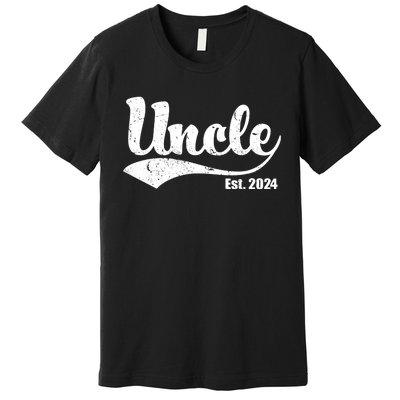 Uncle Est. 2024 Sporty Family Gift Premium T-Shirt