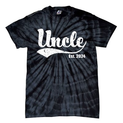 Uncle Est. 2024 Sporty Family Gift Tie-Dye T-Shirt