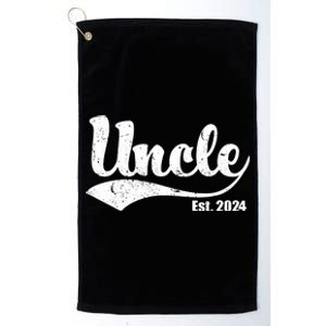 Uncle Est. 2024 Sporty Family Gift Platinum Collection Golf Towel