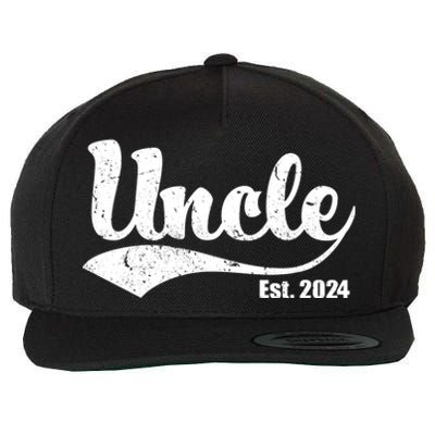 Uncle Est. 2024 Sporty Family Gift Wool Snapback Cap