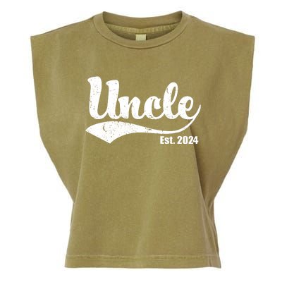 Uncle Est. 2024 Sporty Family Gift Garment-Dyed Women's Muscle Tee