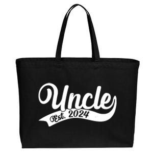 Uncle Est. 2024 New Baby Niece Nephew Cotton Canvas Jumbo Tote