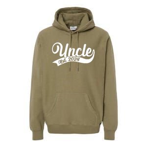 Uncle Est. 2024 New Baby Niece Nephew Premium Hoodie