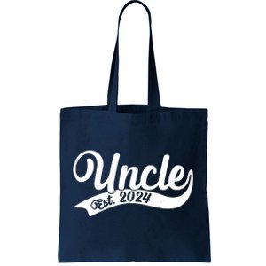 Uncle Est. 2024 New Baby Niece Nephew Tote Bag