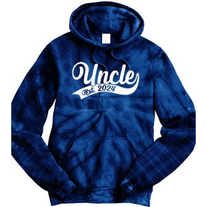 Uncle Est. 2024 New Baby Niece Nephew Tie Dye Hoodie