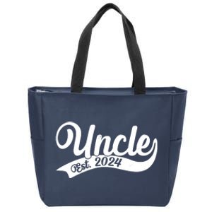 Uncle Est. 2024 New Baby Niece Nephew Zip Tote Bag