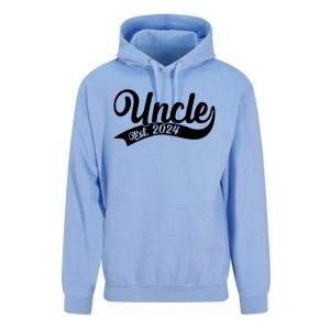 Uncle Est. 2024 New Baby Niece Nephew Unisex Surf Hoodie