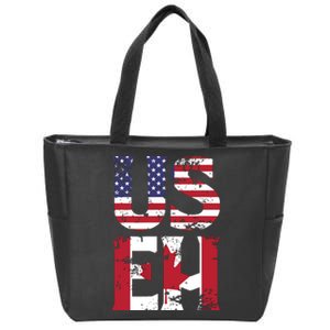 US EH American Canadian Funny Meme Quote Zip Tote Bag