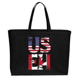 US EH American Canadian Funny Meme Quote Cotton Canvas Jumbo Tote