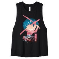 Ukiyo E Breath Of The Beast Women's Racerback Cropped Tank