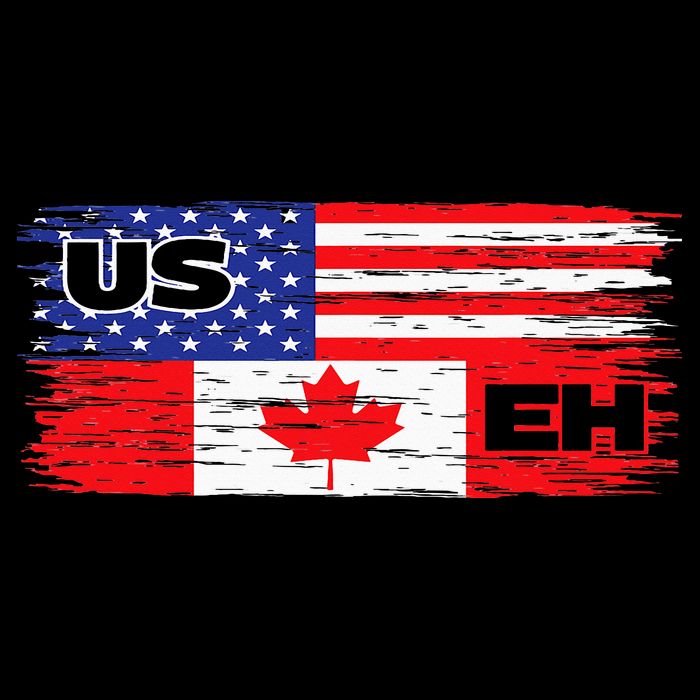 US EH Canada America Flag Maple Leaf Proud Canuck Roots Backpack