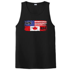 US EH Canada America Flag Maple Leaf Proud Canuck Roots PosiCharge Competitor Tank