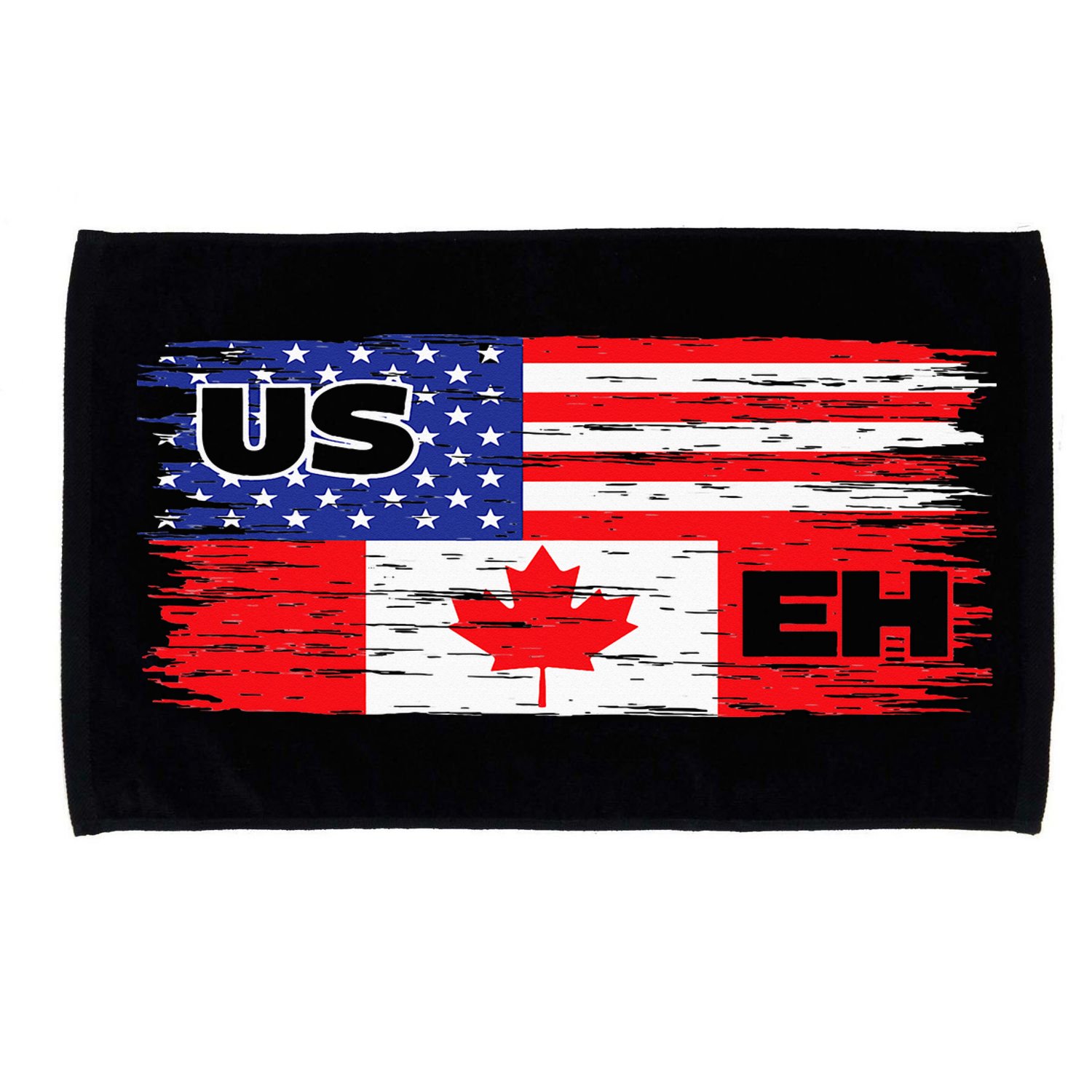 US EH Canada America Flag Maple Leaf Proud Canuck Roots Microfiber Hand Towel