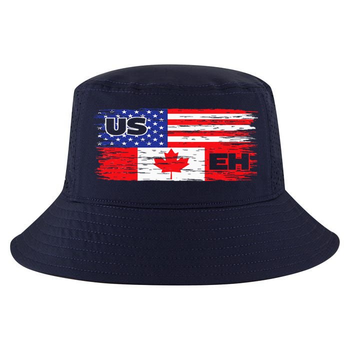 US EH Canada America Flag Maple Leaf Proud Canuck Roots Cool Comfort Performance Bucket Hat