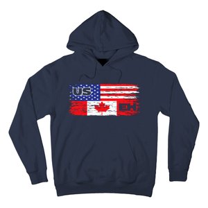 US EH Canada America Flag Maple Leaf Proud Canuck Roots Hoodie