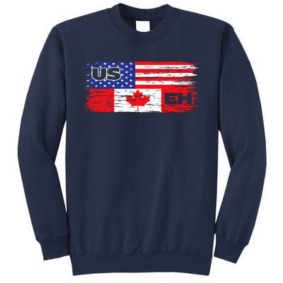 US EH Canada America Flag Maple Leaf Proud Canuck Roots Sweatshirt