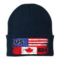 US EH Canada America Flag Maple Leaf Proud Canuck Roots Knit Cap Winter Beanie