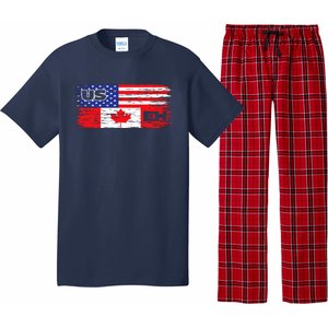 US EH Canada America Flag Maple Leaf Proud Canuck Roots Pajama Set