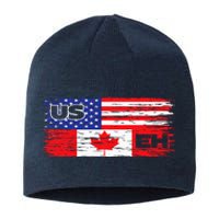 US EH Canada America Flag Maple Leaf Proud Canuck Roots Sustainable Beanie