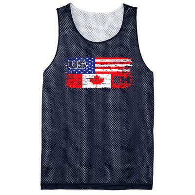 US EH Canada America Flag Maple Leaf Proud Canuck Roots Mesh Reversible Basketball Jersey Tank