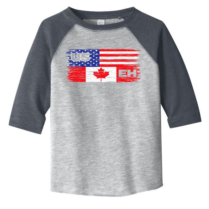 US EH Canada America Flag Maple Leaf Proud Canuck Roots Toddler Fine Jersey T-Shirt